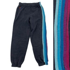 Kids' Joggers with Multicolor 5 Stripes- Charcoal
Good conditions